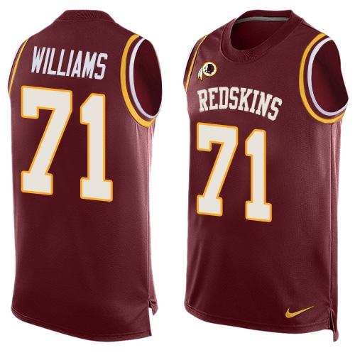 Nike Redskins #71 Trent Williams Burgundy Red Team Color Men's Stitched NFL Limited Tank Top Jersey Nike Redskins #71 Trent Williams Burgundy Red Team Color Men's Stitched NFL Limited Tank Top Jersey