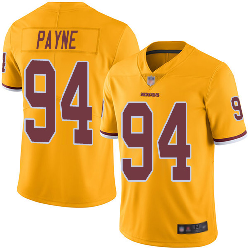 Nike Redskins #94 Da'Ron Payne Gold Men's Stitched NFL Limited Rush Jersey Nike Redskins #94 Da'Ron Payne Gold Men's Stitched NFL Limited Rush Jersey
