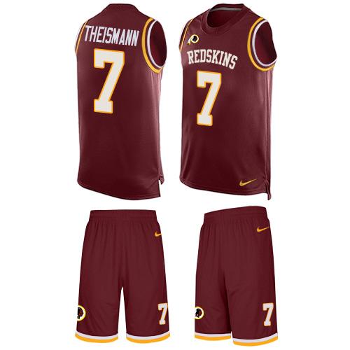 Nike Redskins #7 Joe Theismann Burgundy Red Team Color Men's Stitched NFL Limited Tank Top Suit Jersey Nike Redskins #7 Joe Theismann Burgundy Red Team Color Men's Stitched NFL Limited Tank Top Suit Jersey
