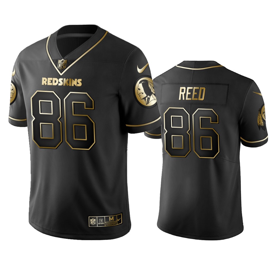 Redskins #86 Jordan Reed Men's Stitched NFL Vapor Untouchable Limited Black Golden Jersey Redskins #86 Jordan Reed Men's Stitched NFL Vapor Untouchable Limited Black Golden Jersey