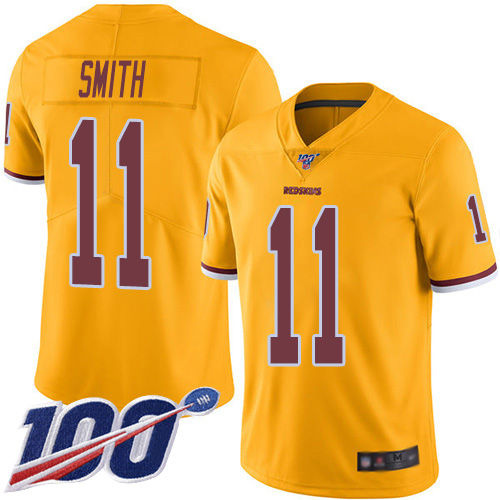 Nike Redskins #11 Alex Smith Gold Men's Stitched NFL Limited Rush 100th Season Jersey Nike Redskins #11 Alex Smith Gold Men's Stitched NFL Limited Rush 100th Season Jersey