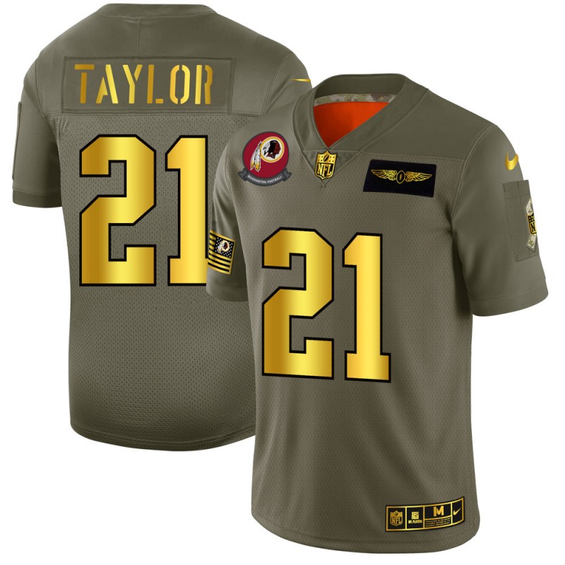 Washington Redskins #21 Sean Taylor NFL Men's Nike Olive Gold 2019 Salute to Service Limited Jersey Washington Redskins #21 Sean Taylor NFL Men's Nike Olive Gold 2019 Salute to Service Limited Jersey