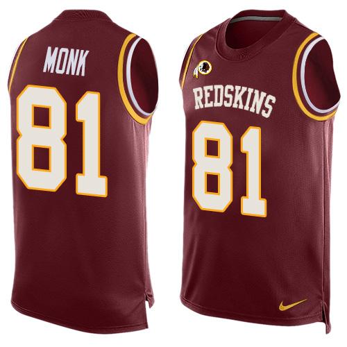 Nike Redskins #81 Art Monk Burgundy Red Team Color Men's Stitched NFL Limited Tank Top Jersey Nike Redskins #81 Art Monk Burgundy Red Team Color Men's Stitched NFL Limited Tank Top Jersey