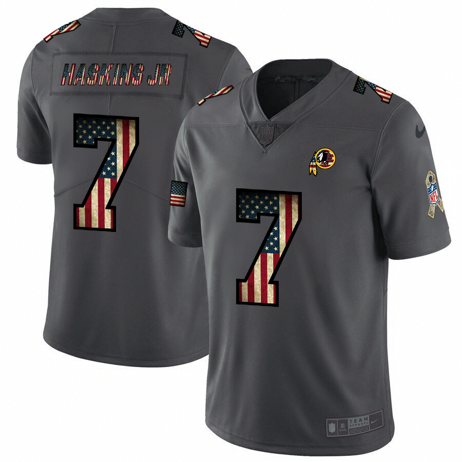 Nike Redskins #7 Dwayne Haskins Jr 2018 Salute To Service Retro USA Flag Limited NFL Jersey Nike Redskins #7 Dwayne Haskins Jr 2018 Salute To Service Retro USA Flag Limited NFL Jersey