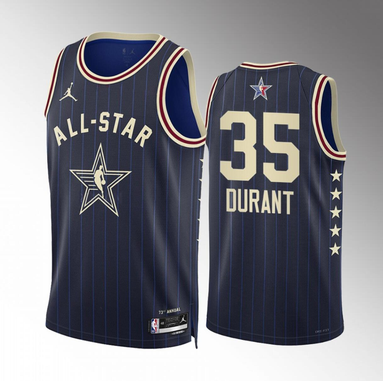 Men's 2024 All-Star #35 Kevin Durant Stitched Navy Basketball Jersey Men's 2024 All-Star #35 Kevin Durant Stitched Navy Basketball Jersey