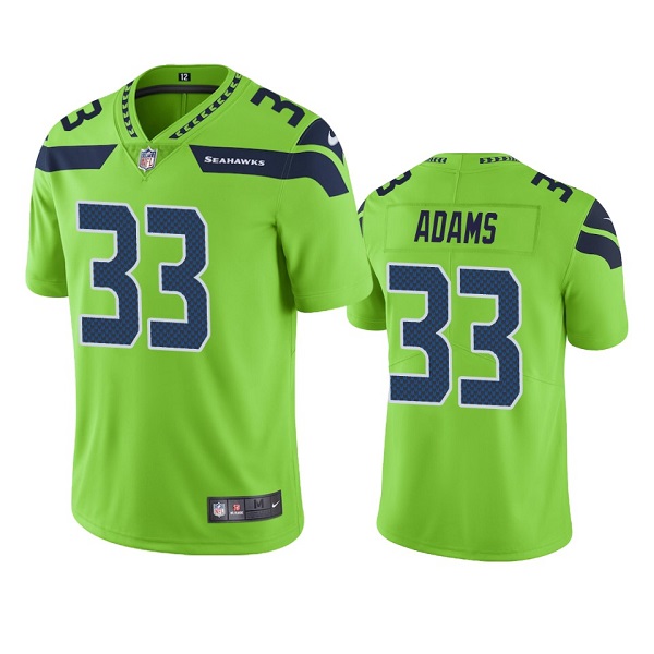 Men's Seattle Seahawks #33 Jamal Adams Green Color NFL Rush Limited Stitched Jersey Men's Seattle Seahawks #33 Jamal Adams Green Color NFL Rush Limited Stitched Jersey