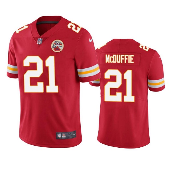 Men's Kansas City Chiefs #21 Trent McDuffie Red Vapor Untouchable Limited Stitched Football Jersey Men's Kansas City Chiefs #21 Trent McDuffie Red Vapor Untouchable Limited Stitched Football Jersey