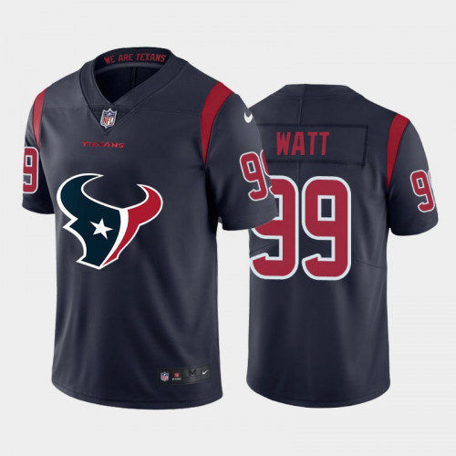 Men's Houston Texans #99 J.J. Watt Navy 2020 Team Big Logo Limited Stitched Jersey Men's Houston Texans #99 J.J. Watt Navy 2020 Team Big Logo Limited Stitched Jersey