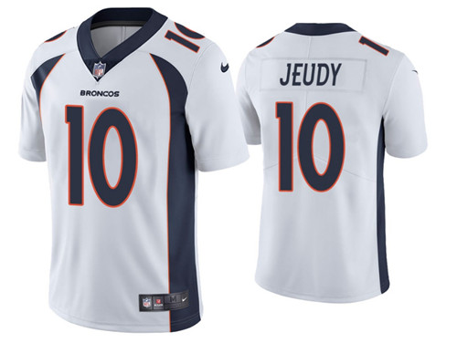 Men's Denver Broncos #10 Jerry Jeudy White 2020 Vapor Untouchable Stitched Jersey Men's Denver Broncos #10 Jerry Jeudy White 2020 Vapor Untouchable Stitched Jersey