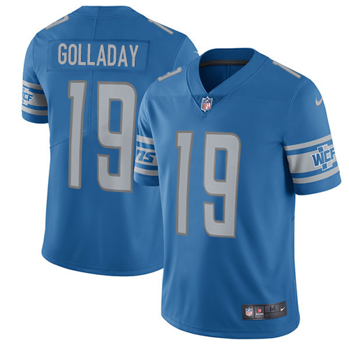 Men's Lions #19 Kenny Golladay Blue Vapor Untouchable Limited Stitched NFL Jersey Men's Lions #19 Kenny Golladay Blue Vapor Untouchable Limited Stitched NFL Jersey