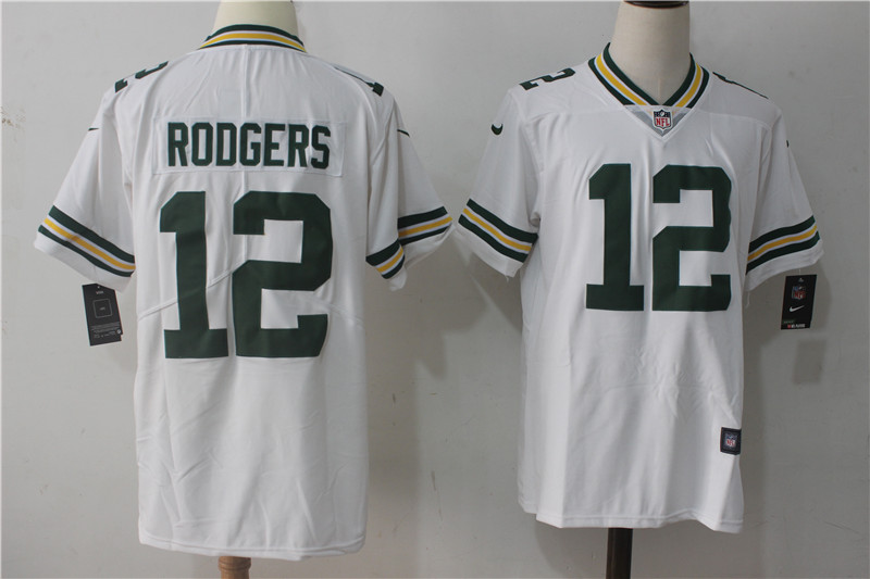 Men's Green Bay Packers #12 Aaron Rodgers White Stitched NFL Vapor Untouchable Limited Jersey Men's Green Bay Packers #12 Aaron Rodgers White Stitched NFL Vapor Untouchable Limited Jersey