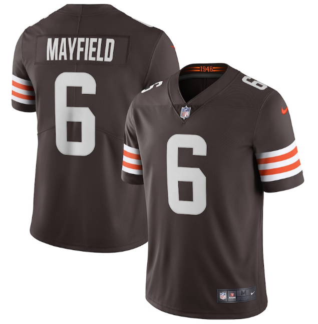 Men's Cleveland Browns #6 Baker Mayfield New Brown Vapor Untouchable Limited NFL Stitched Jersey Men's Cleveland Browns #6 Baker Mayfield New Brown Vapor Untouchable Limited NFL Stitched Jersey