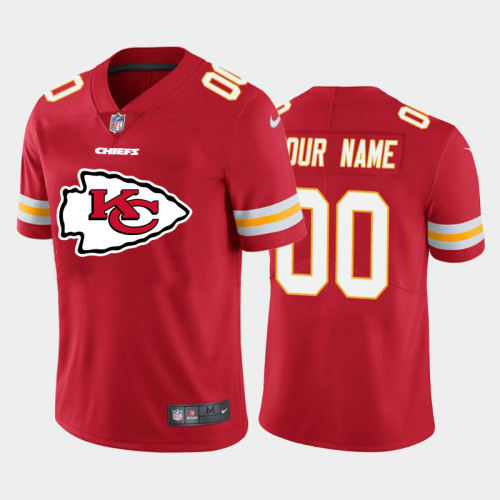 Men's Kansas City Chiefs ACTIVE PLAYER Custom Red Team Big Logo Limited Stitched Jersey Men's Kansas City Chiefs ACTIVE PLAYER Custom Red Team Big Logo Limited Stitched Jersey