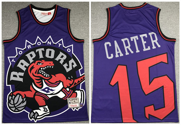 Men's Toronto Raptors #15 Vince Carter Purple Big Face Stitched Jersey Men's Toronto Raptors #15 Vince Carter Purple Big Face Stitched Jersey