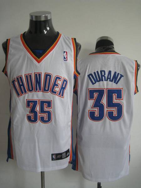 Thunder #35 Kevin Durant Stitched White NBA Jersey Thunder #35 Kevin Durant Stitched White NBA Jersey