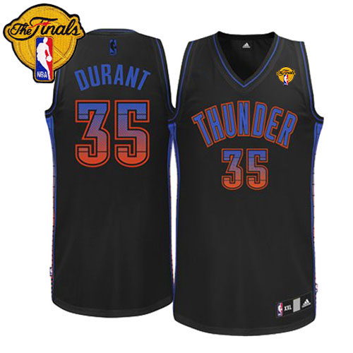 Thunder #35 Kevin Durant Black Fashion With Finals Patch Stitched NBA Jersey Thunder #35 Kevin Durant Black Fashion With Finals Patch Stitched NBA Jersey