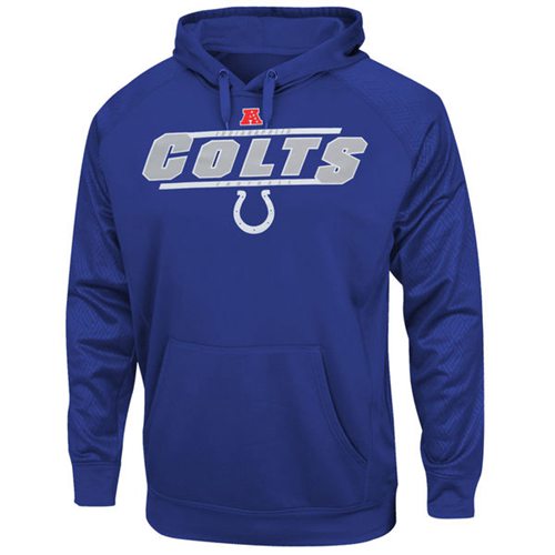 Men's Indianapolis Colts Royal Blue NFL Majestic Synthetic Hoodie Men's Indianapolis Colts Royal Blue NFL Majestic Synthetic Hoodie