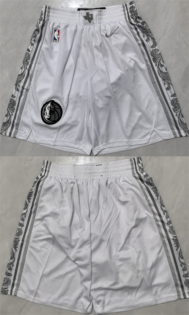 Men's Dallas Mavericks White City Edition Shorts (Run Small) Men's Dallas Mavericks White City Edition Shorts (Run Small)