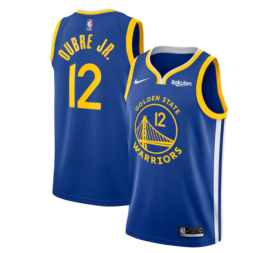 Men's Golden State Warriors #12 Kelly Oubre Jr. Blue Icon NBA Edition Stitched Jersey Men's Golden State Warriors #12 Kelly Oubre Jr. Blue Icon NBA Edition Stitched Jersey