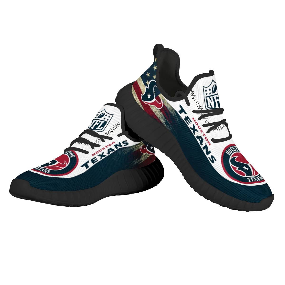 Women's Houston Texans Mesh Knit Sneakers/Shoes 002 Women's Houston Texans Mesh Knit Sneakers/Shoes 002