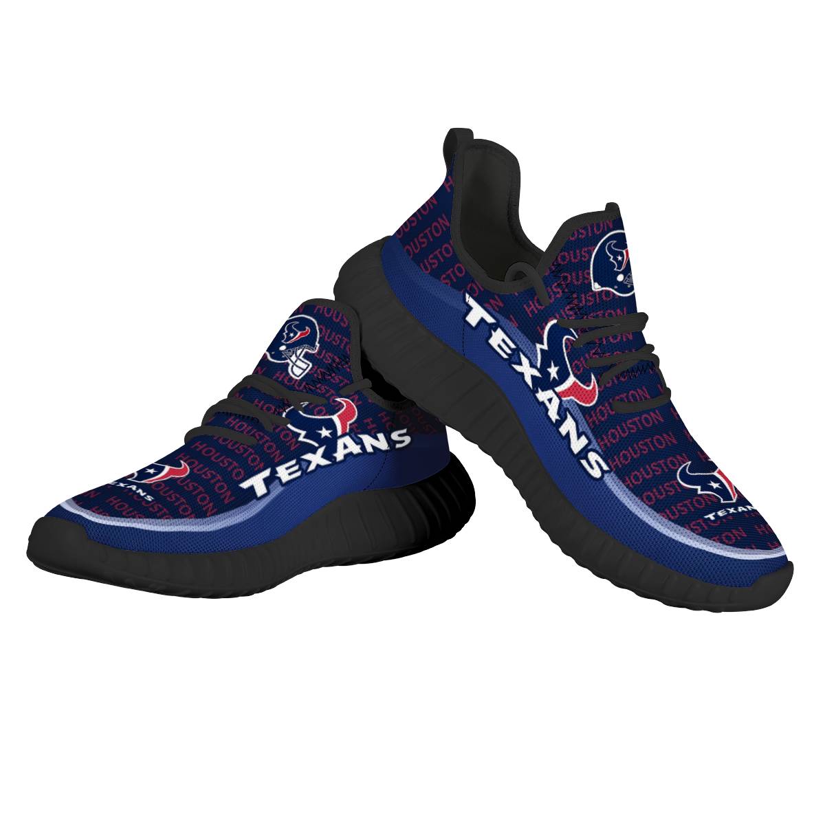 Women's Houston Texans Mesh Knit Sneakers/Shoes 001 Women's Houston Texans Mesh Knit Sneakers/Shoes 001