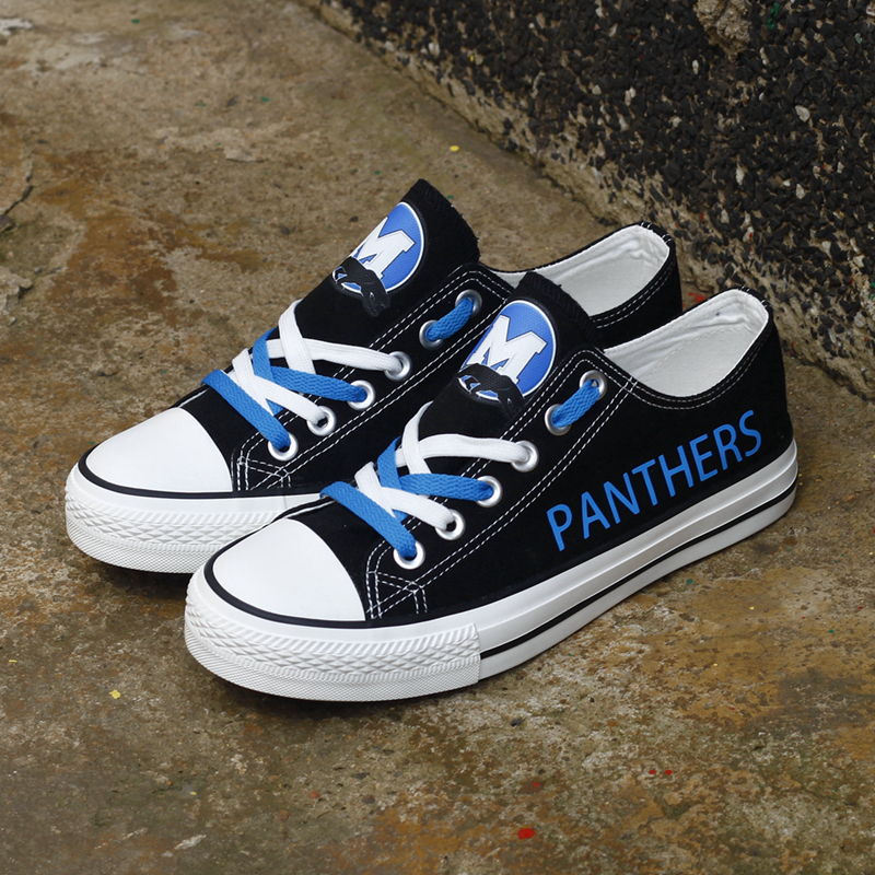 Women's Carolina Panthers Repeat Print Low Top Sneakers 003