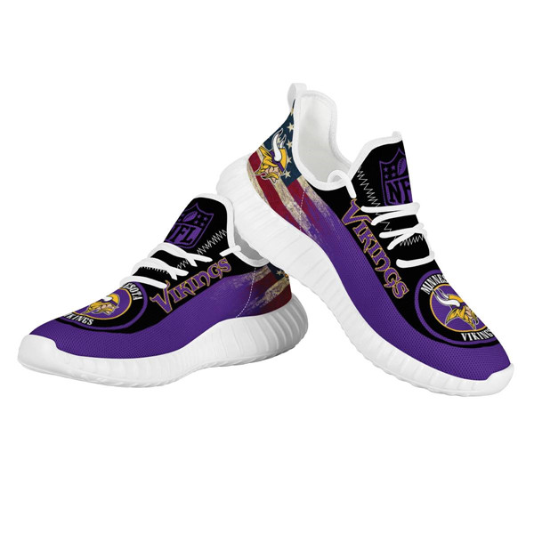 Men's Minnesota Vikings Mesh Knit Sneakers/Shoes 004