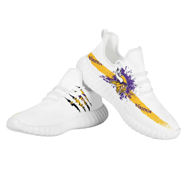 Men's Minnesota Vikings Mesh Knit Sneakers/Shoes 007