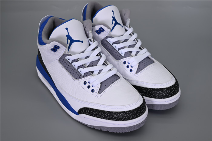 Men's Running weapon Air Jordan 3 White/Royal Shoes 068 Men's Running weapon Air Jordan 3 White/Royal Shoes 068