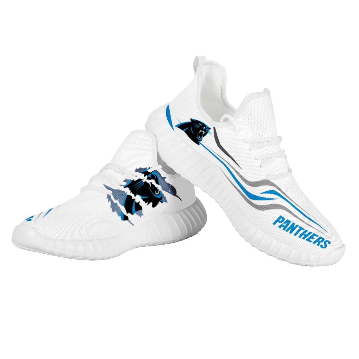 Men's Carolina Panthers Mesh Knit Sneakers/Shoes 004 Men's Carolina Panthers Mesh Knit Sneakers/Shoes 004