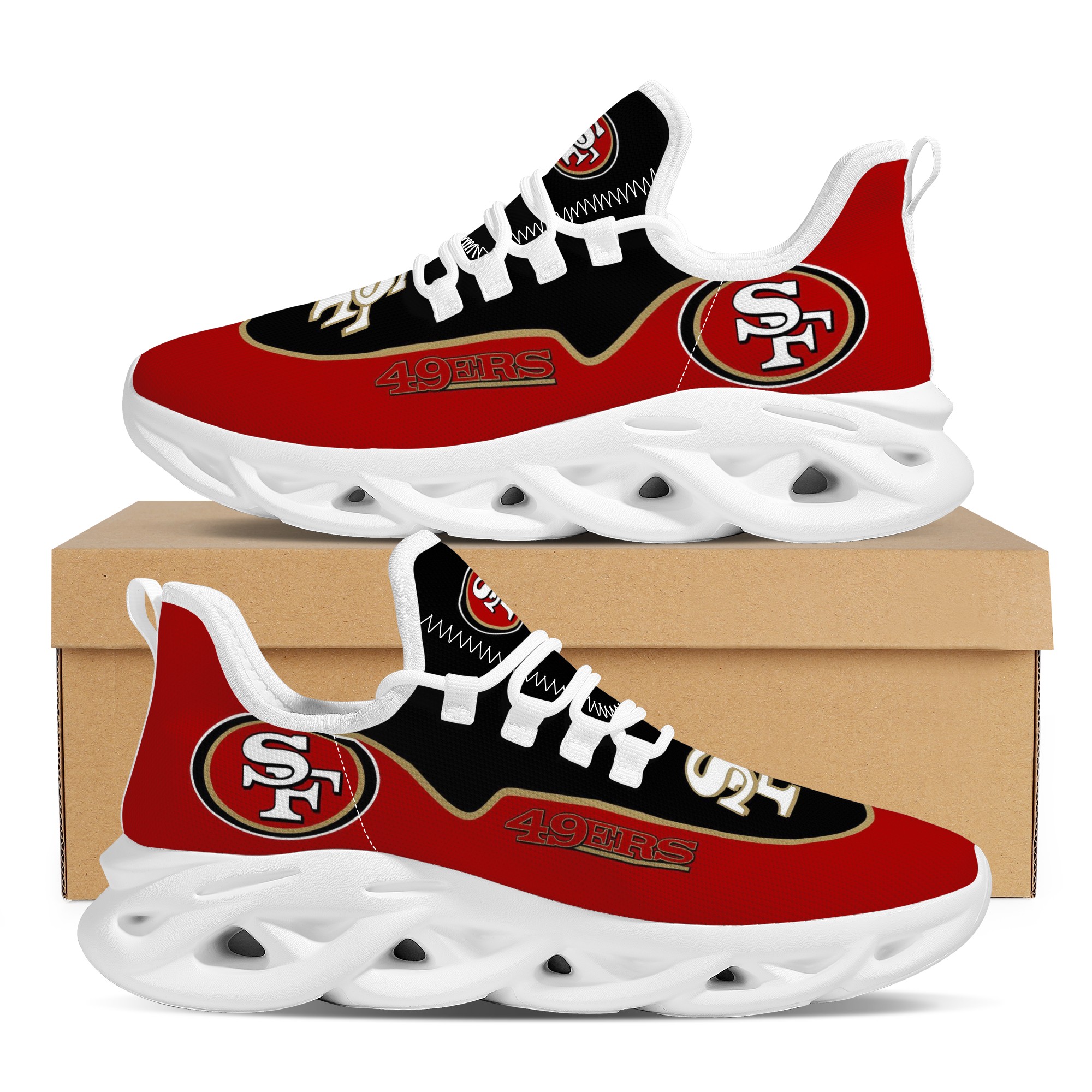 Women's San Francisco 49ers Flex Control Sneakers 008 Women's San Francisco 49ers Flex Control Sneakers 008