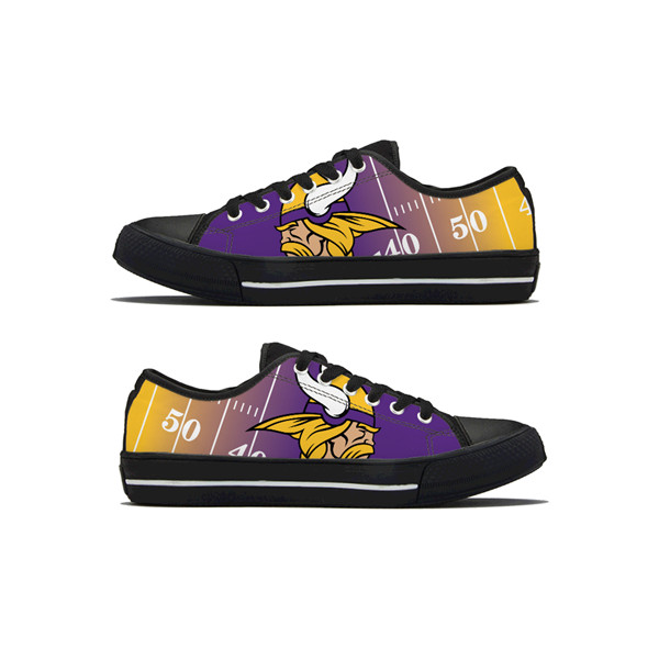 Men's Minnesota Vikings Low Top Canvas Sneakers 019