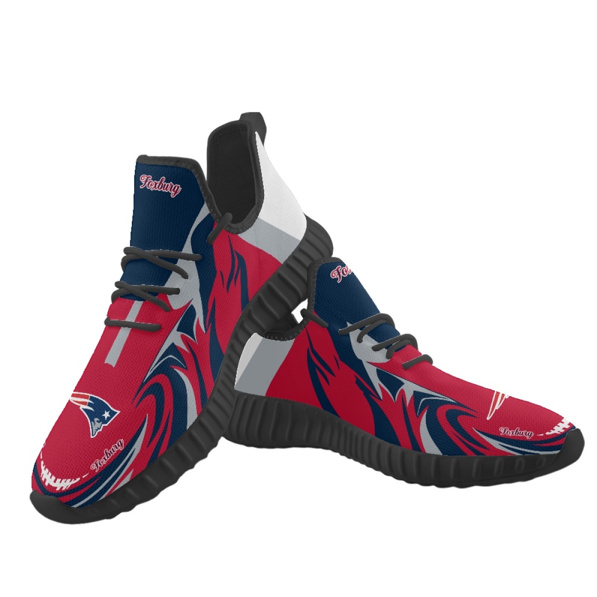 Women's New England Patriots Mesh Knit Sneakers/Shoes 020 Women's New England Patriots Mesh Knit Sneakers/Shoes 020