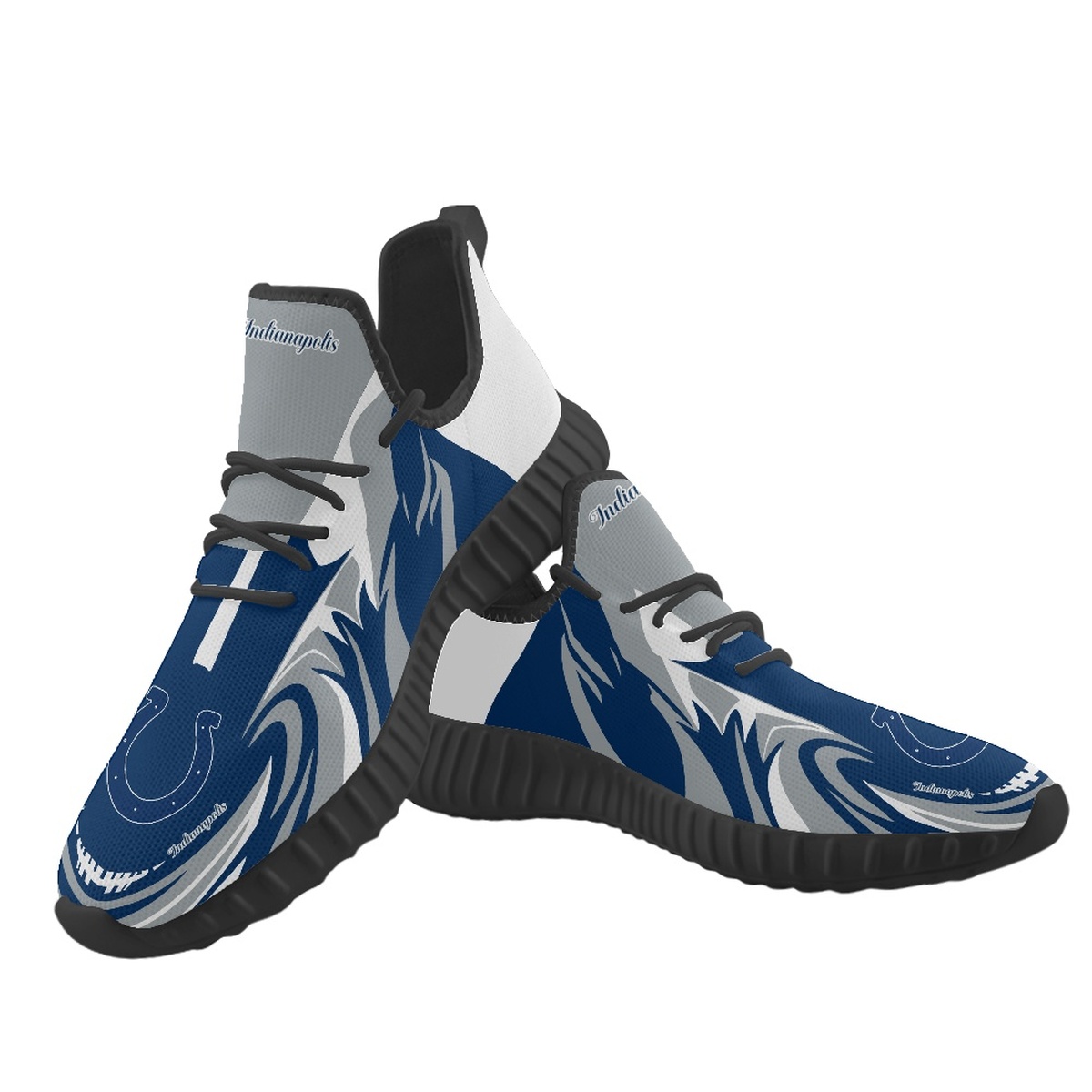 Women's Indianapolis Colts Mesh Knit Sneakers/Shoes 011 Women's Indianapolis Colts Mesh Knit Sneakers/Shoes 011