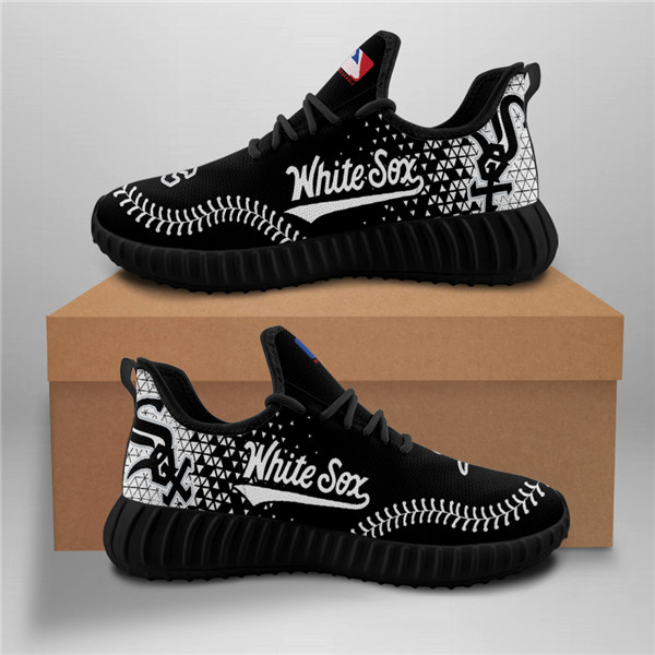 Women's Chicago White Sox Mesh Knit Sneakers/Shoes 004