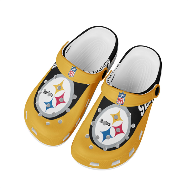 Women's Pittsburgh Steelers Bayaband Clog Shoes 001 Women's Pittsburgh Steelers Bayaband Clog Shoes 001