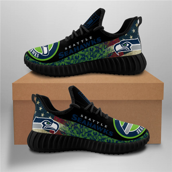 Men's Seattle Seahawks Mesh Knit Sneakers/Shoes 003 Men's Seattle Seahawks Mesh Knit Sneakers/Shoes 003
