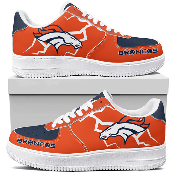 Men's Denver Broncos Air Force 1 Sneakers 001 Men's Denver Broncos Air Force 1 Sneakers 001