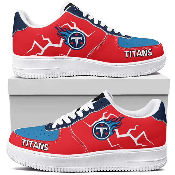 Men's Tennessee Titans Air Force 1 Sneakers 001 Men's Tennessee Titans Air Force 1 Sneakers 001
