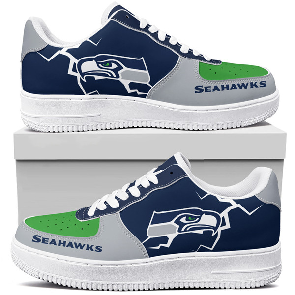 Men's Seattle Seahawks Air Force 1 Sneakers 001 Men's Seattle Seahawks Air Force 1 Sneakers 001