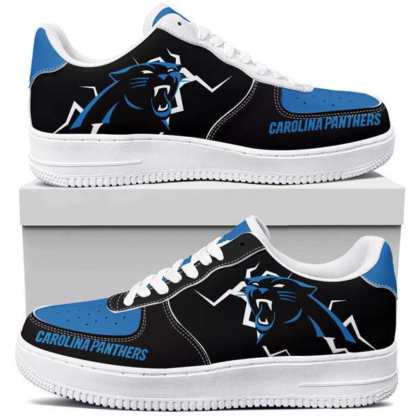 Men's Carolina Panthers Air Force 1 Sneakers 001 Men's Carolina Panthers Air Force 1 Sneakers 001