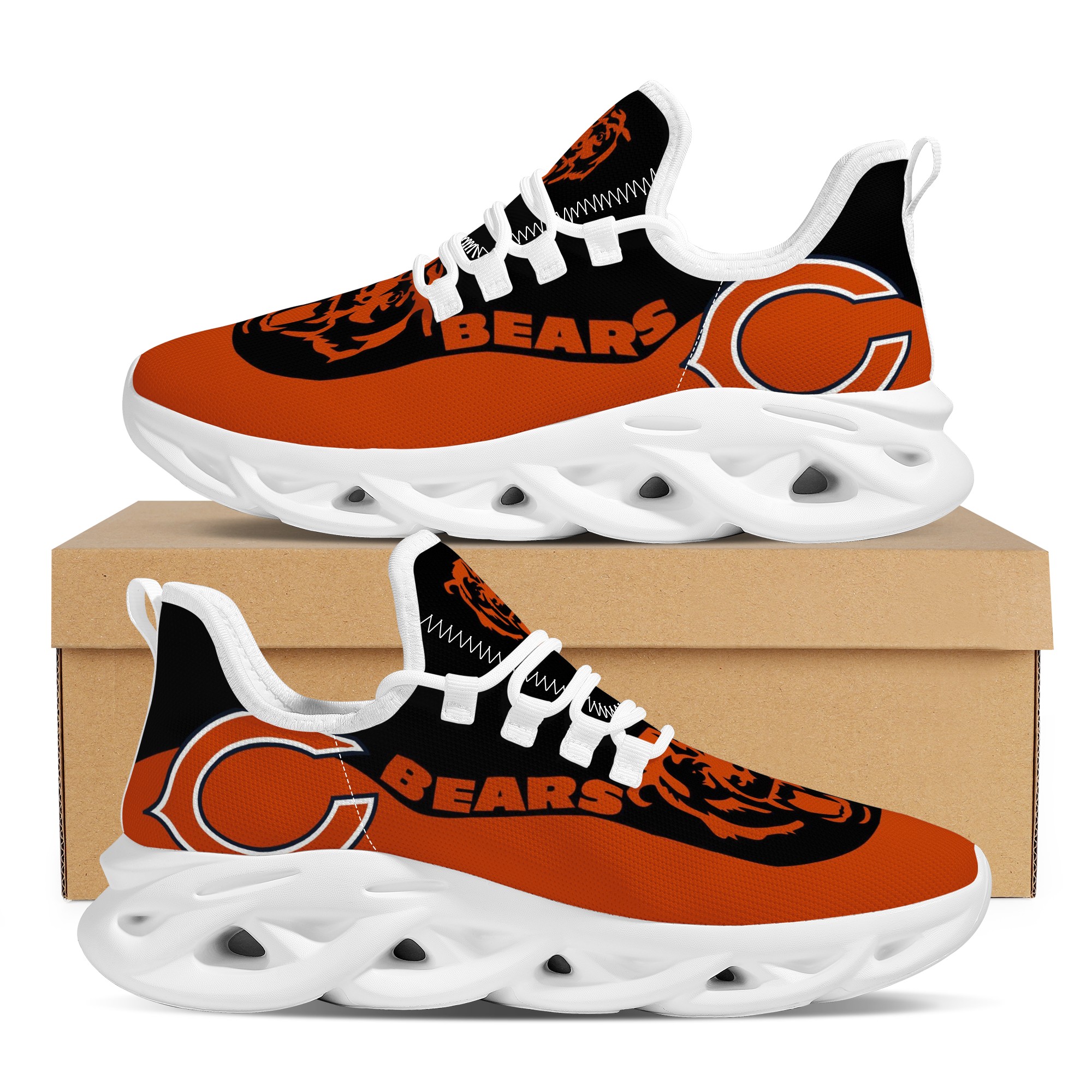 Men's Chicago Bears Flex Control Sneakers 002 Men's Chicago Bears Flex Control Sneakers 002
