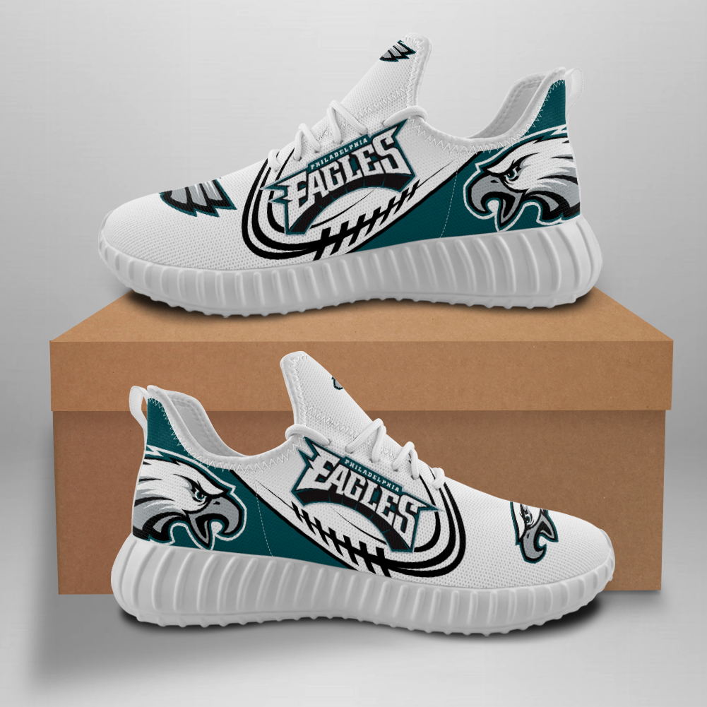 Men's Philadelphia Eagles Mesh Knit Sneakers/Shoes 003 Men's Philadelphia Eagles Mesh Knit Sneakers/Shoes 003