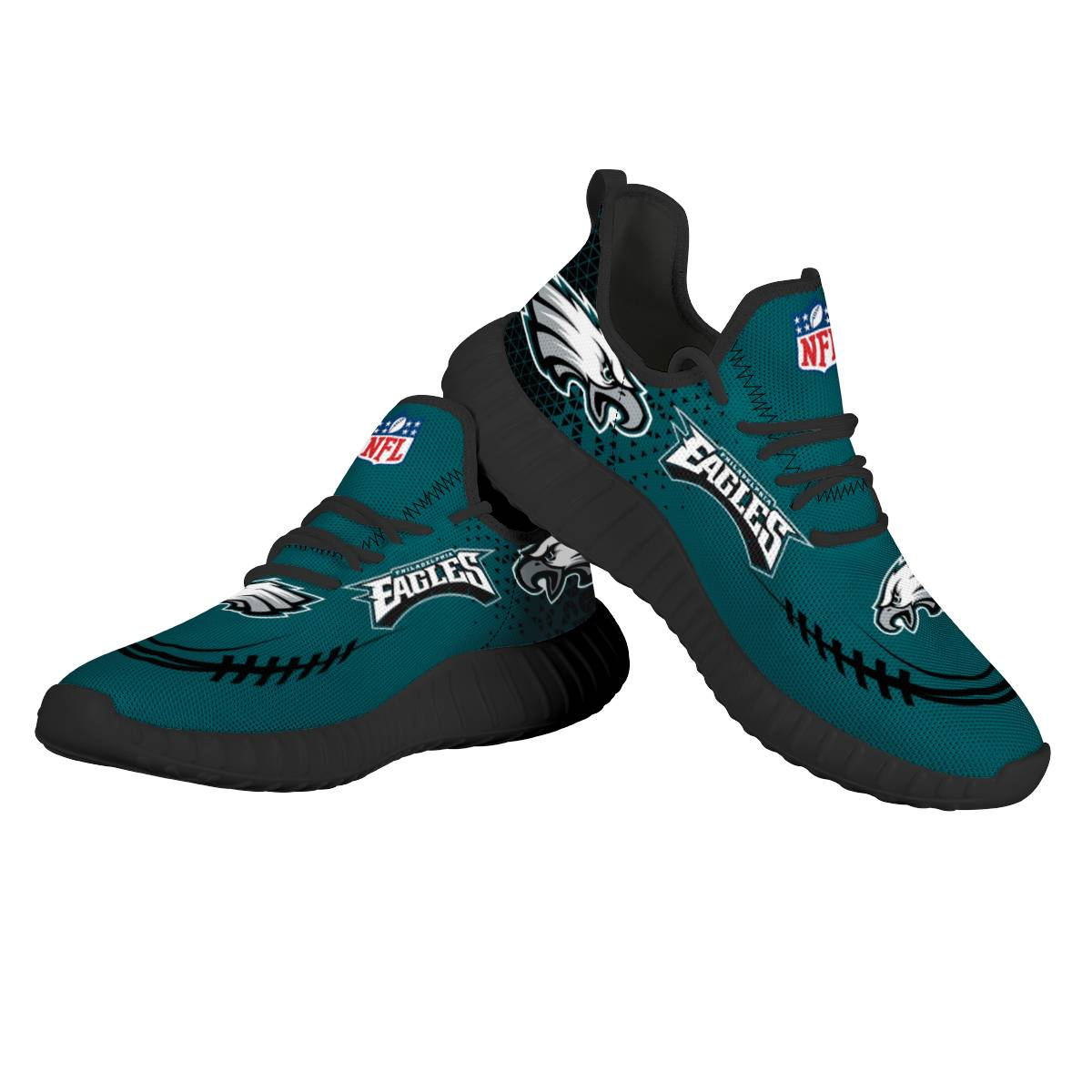 Men's Philadelphia Eagles Mesh Knit Sneakers/Shoes 004