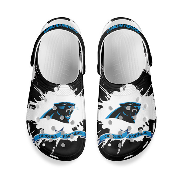 Women's Carolina Panthers Bayaband Clog Shoes 001 Women's Carolina Panthers Bayaband Clog Shoes 001