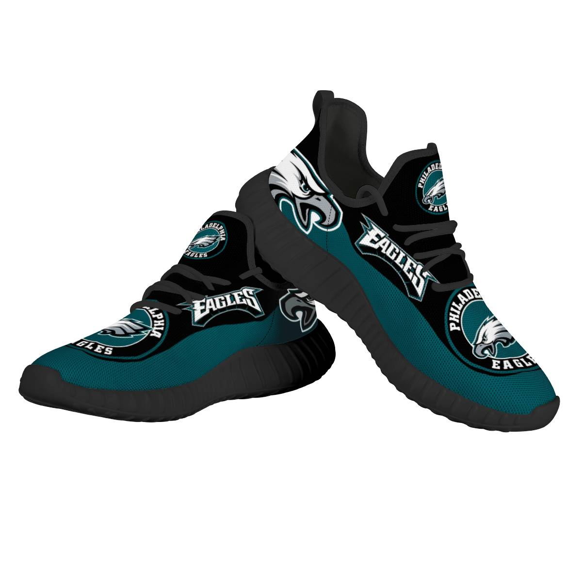 Men's Philadelphia Eagles Mesh Knit Sneakers/Shoes 007