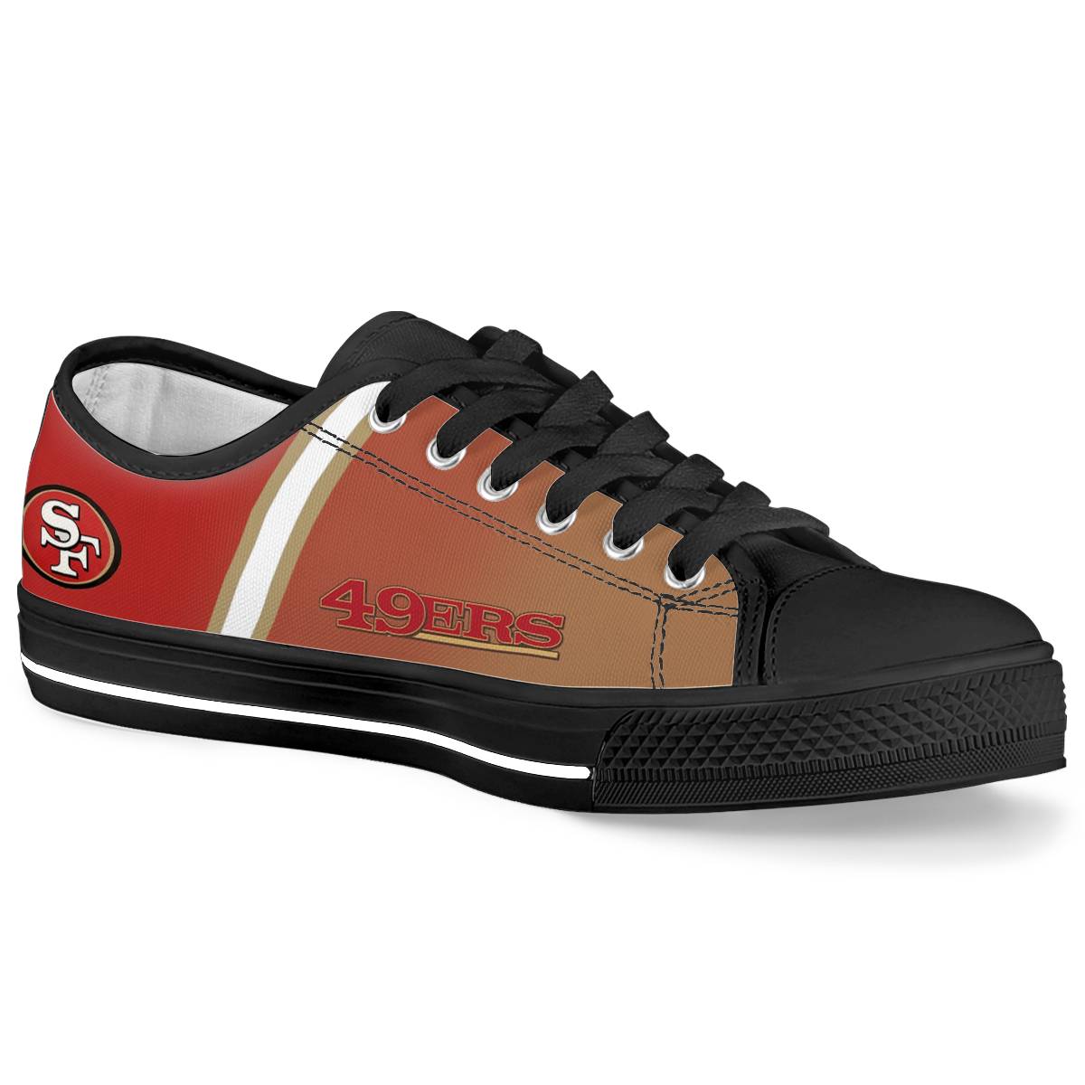 Men's San Francisco 49ers Low Top Canvas Sneakers 001 Men's San Francisco 49ers Low Top Canvas Sneakers 001