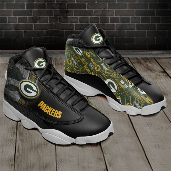 Women's Green Bay Packers Limited Edition JD13 Sneakers 004 Women's Green Bay Packers Limited Edition JD13 Sneakers 004