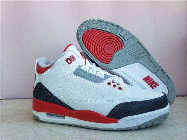 Men's Running weapon Air Jordan 3 White/Red/Black Shoes 044 Men's Running weapon Air Jordan 3 White/Red/Black Shoes 044