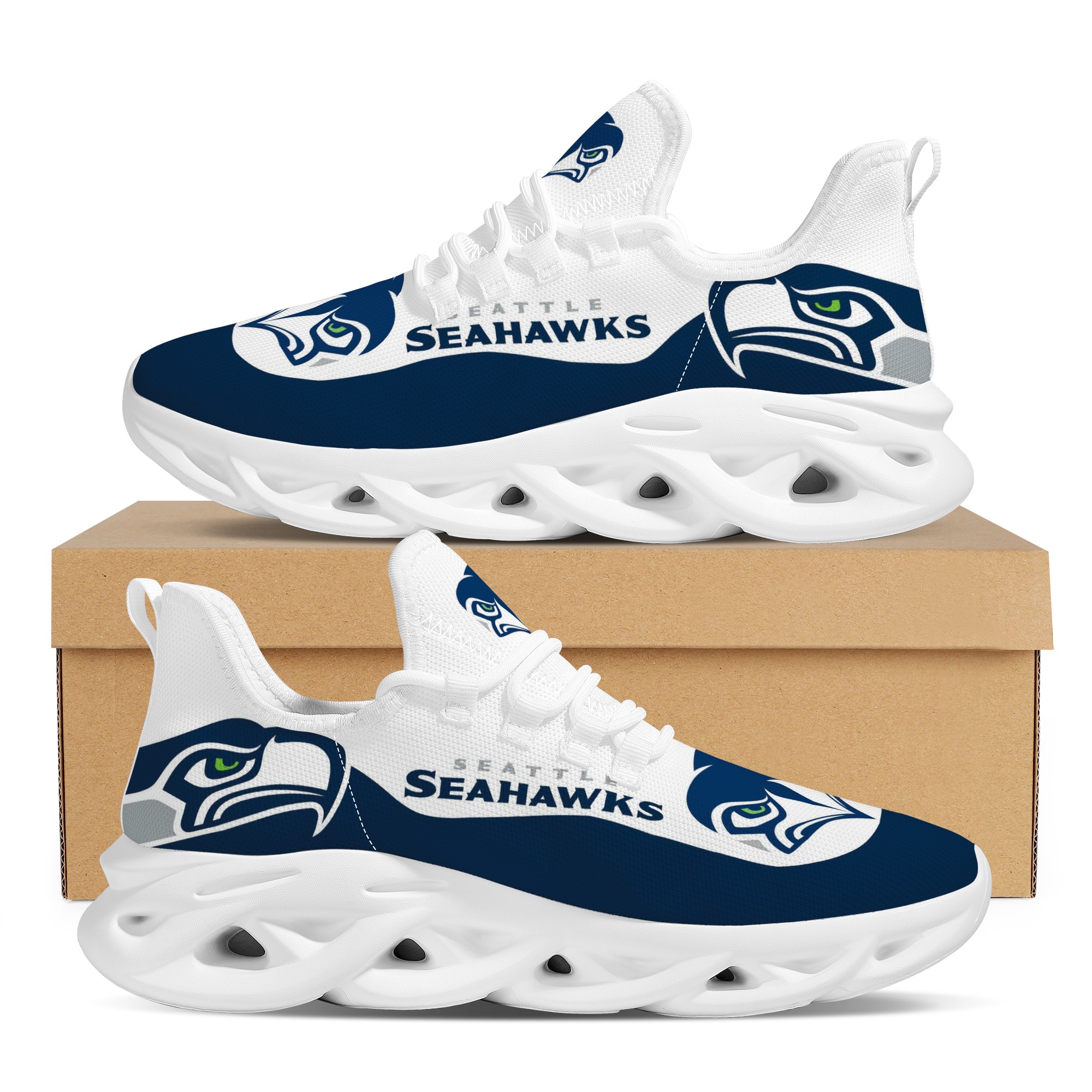 Men's Seattle Seahawks Flex Control Sneakers 002 Men's Seattle Seahawks Flex Control Sneakers 002